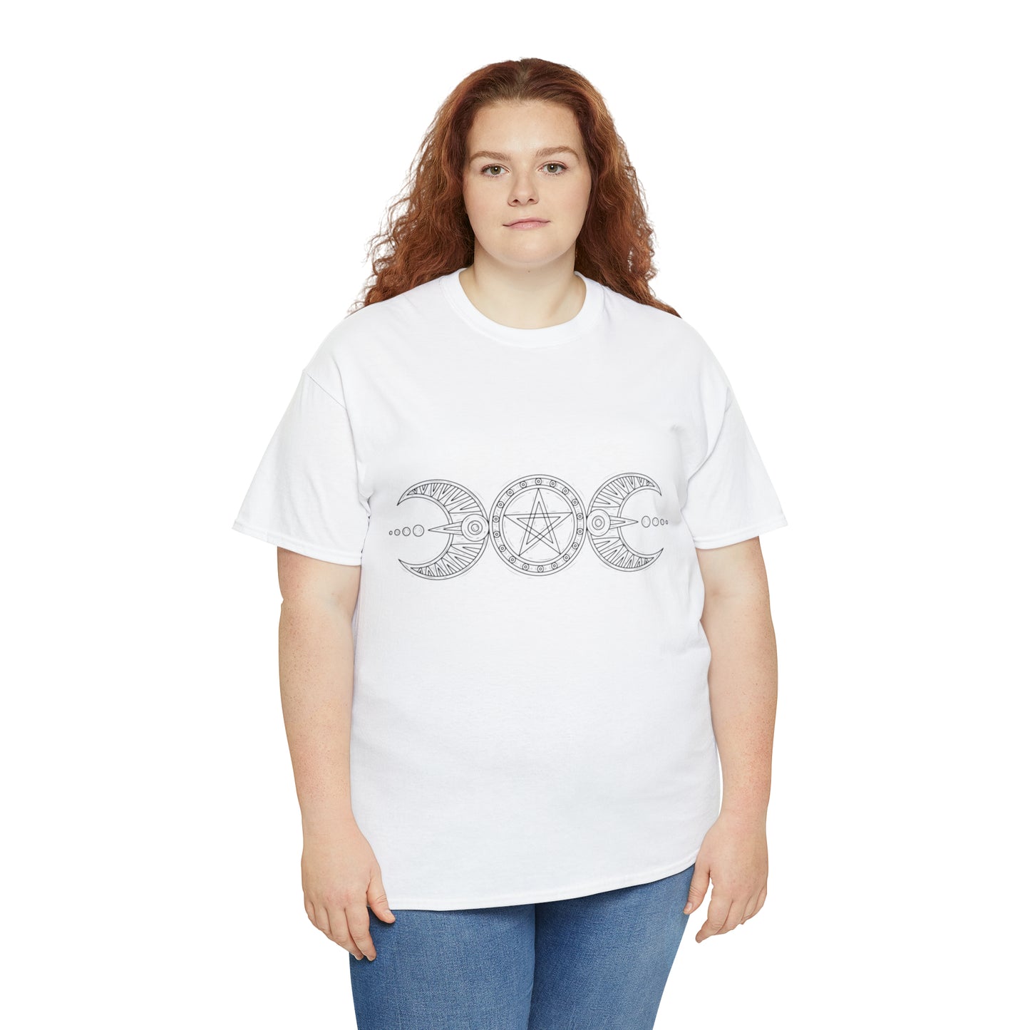 "Triple Goddess with Pentacle" Heavy Cotton Tee