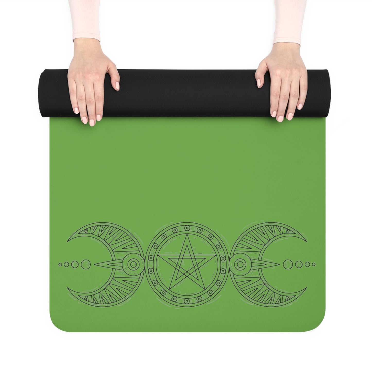 "Triple Goddess with Pentacle" Rubber Yoga Mat