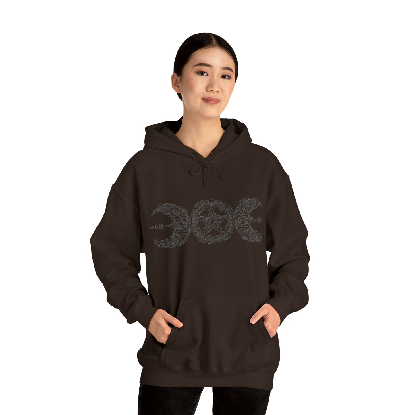 "Triple Goddess with Pentacle " Hooded Sweatshirt