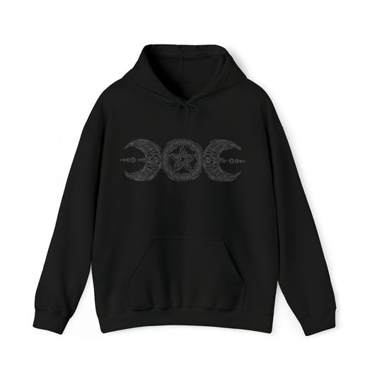 "Triple Goddess with Pentacle " Hooded Sweatshirt