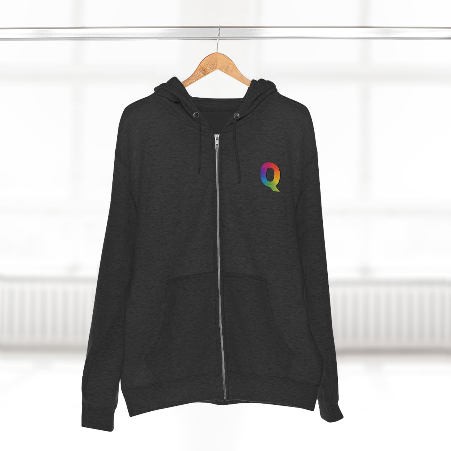 "Q" Unisex Premium Full Zip Hoodie