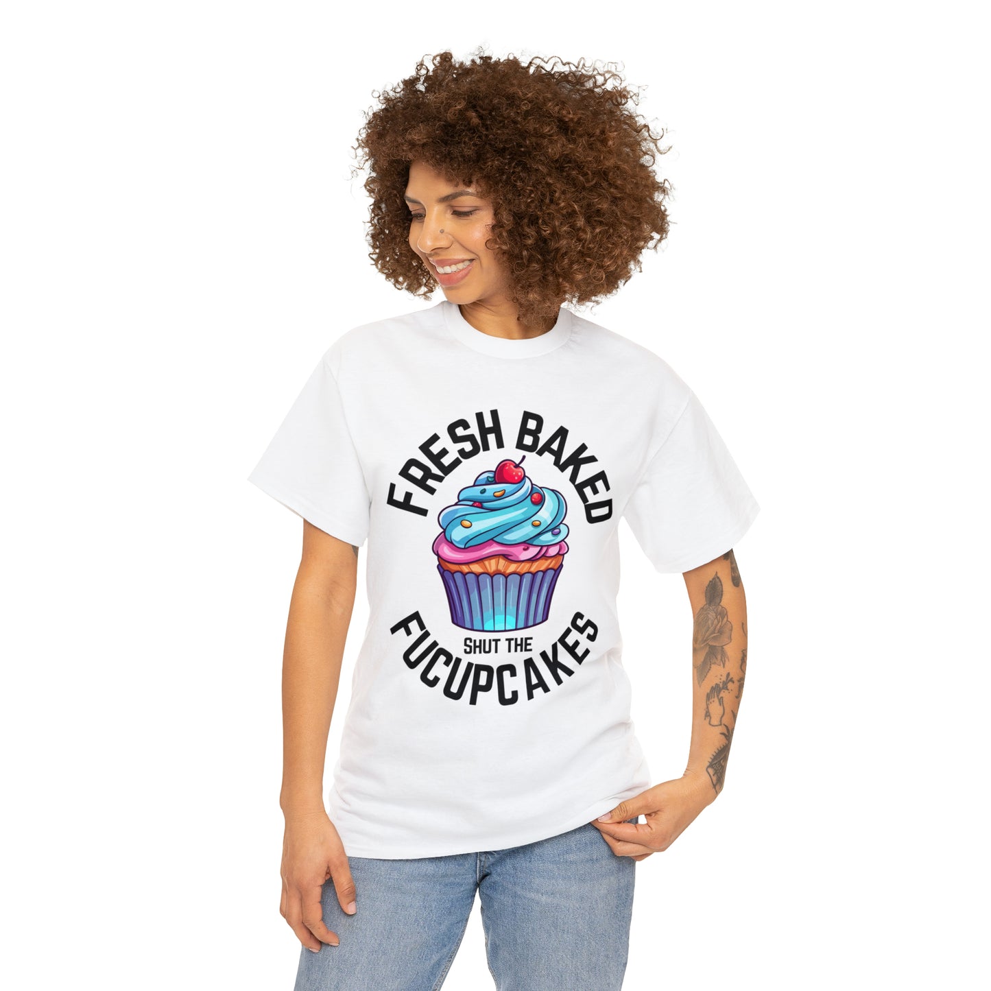 "Shut the Fucupcakes" Heavy Cotton Tee