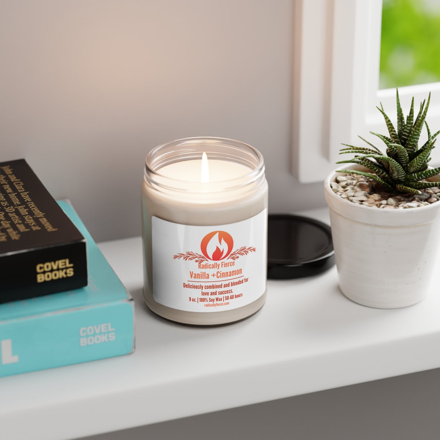 Vanilla + Cinnamon Scented Soy Candle, 9oz