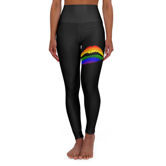 "PROUD Lips" High Waisted Yoga Leggings