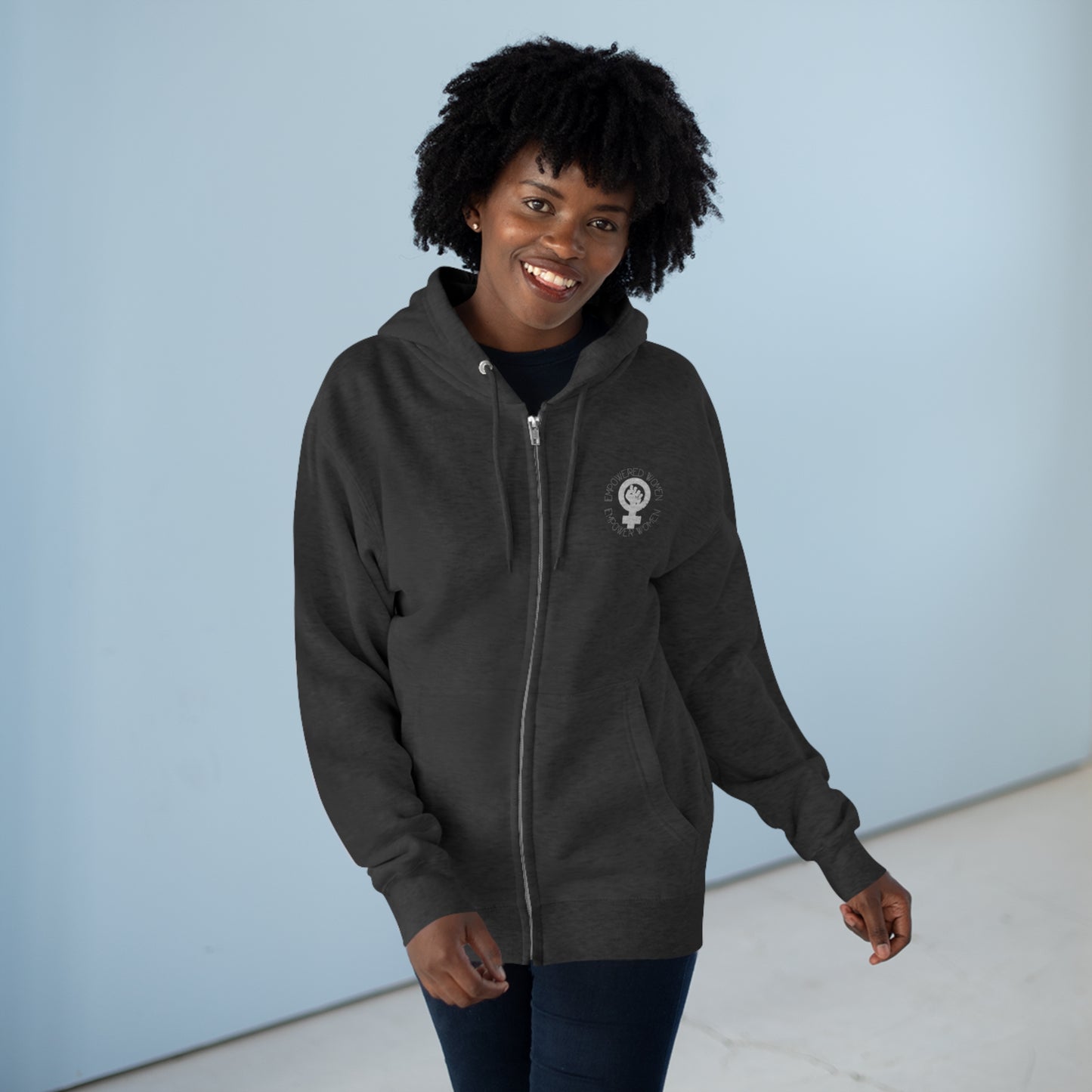 "Empowered"" Unisex Premium Full Zip Hoodie