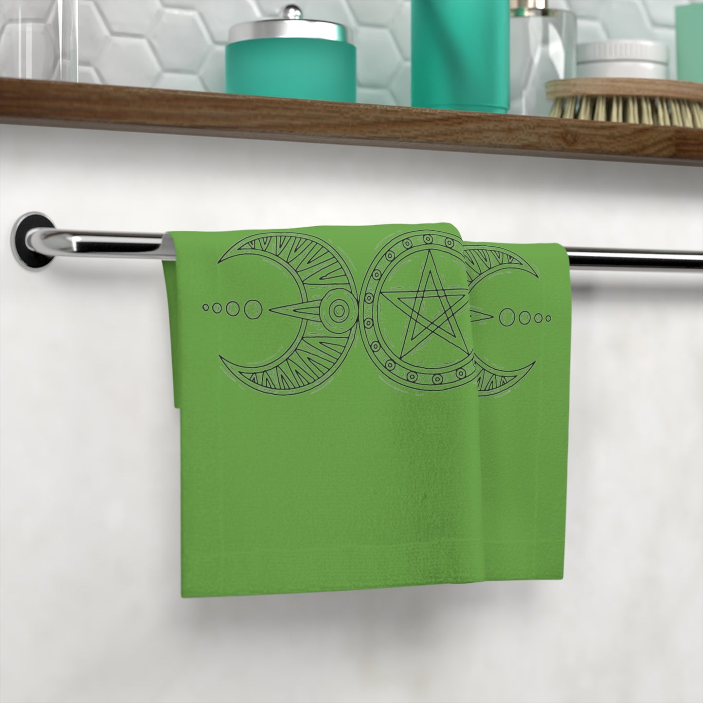 "Triple Goddess with Pentacle" Face Towel