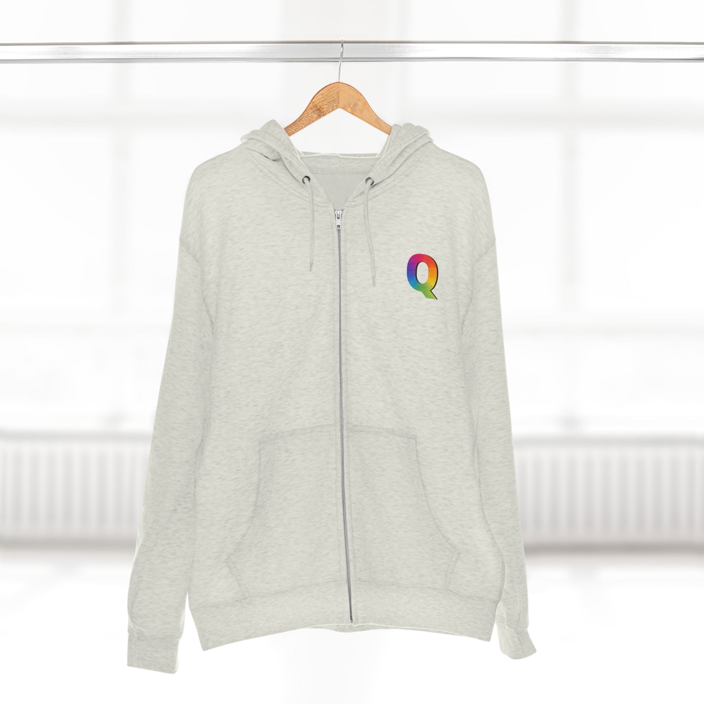 "Q" Unisex Premium Full Zip Hoodie